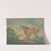 Two Bay Horses in a Landscape by Sawrey Gilpin
