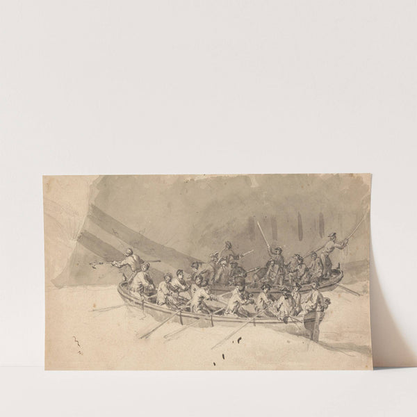 Two Boats with Crews, Study for The Royal William at Sea by Samuel Scott