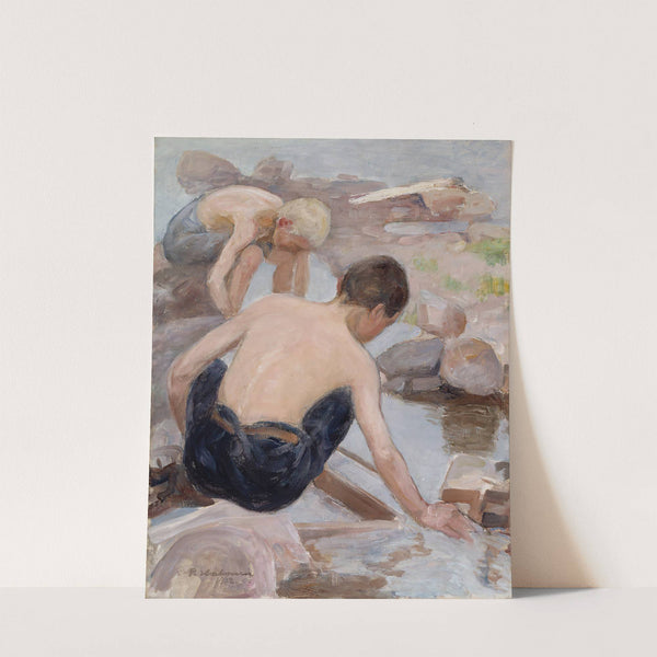 Two Boys On The Shore by Pekka Halonen