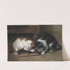 Two Cats with a Prey by Eugene Remy Maes