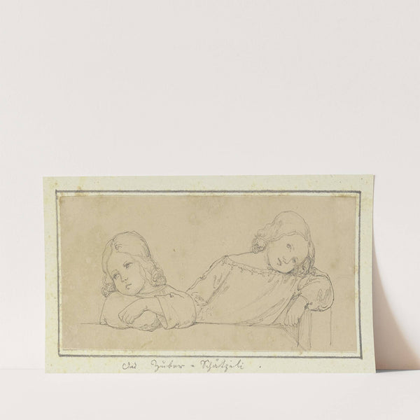 Two children at the table by Marie Ellenrieder