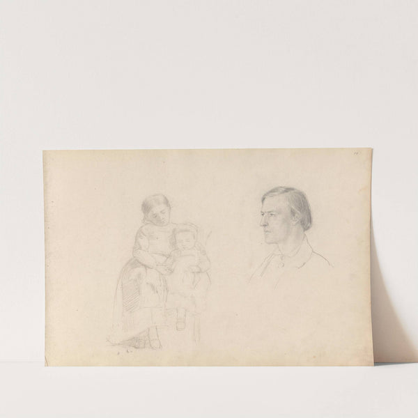 Two children; male portrait (Between 1855 and 1859) by Adolph Tidemand