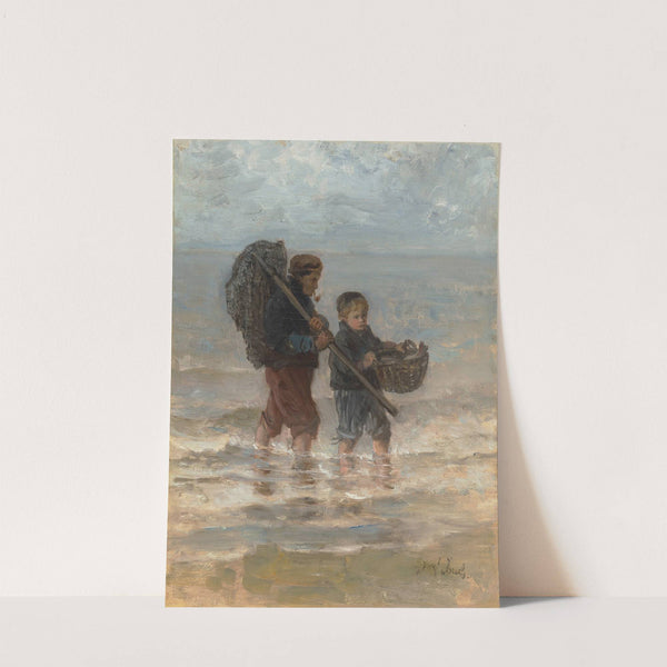 Two Children Wading by Jozef Israëls