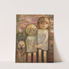 Two children with a dog by Tadeusz Makowski