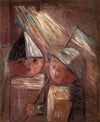 Two children with a flag
