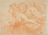 Two Cloud-Borne Nude Female Figures