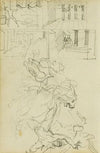 Two compositional studies of a lion hunt