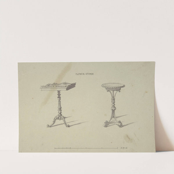 Two Designs for Flower Stands by Robert William Hume