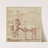 Two donkeys and their driver by Paulus Constantijn la Fargue