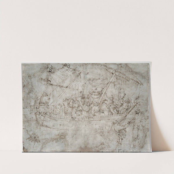 Two Drawings of Ships (1410s) by Parri Spinelli