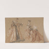 Two Elegant Women in Polish Dress by Nicolas Lancret