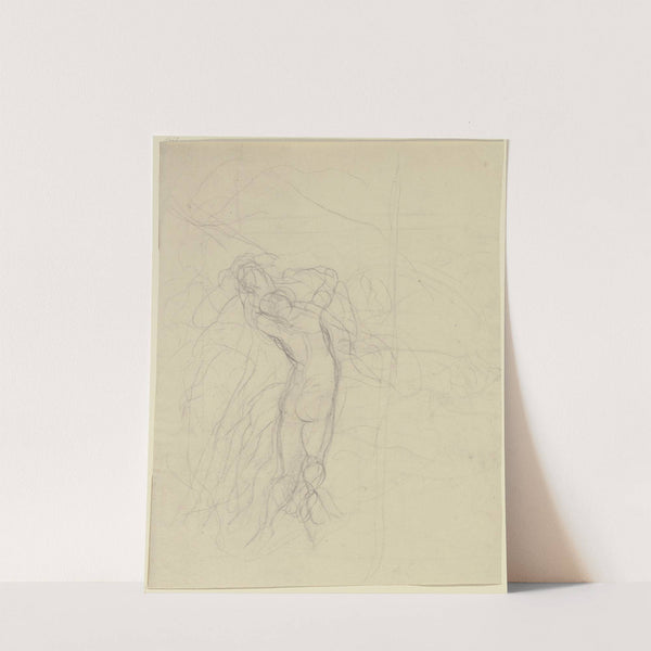 Two embracing nudes by Victor Müller