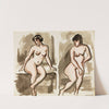 Two Female Nudes by Carl Newman