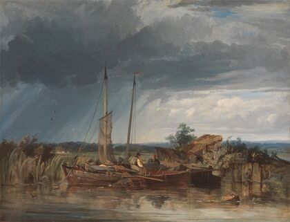 Two Fishing Boats on the Banks of Inland Waters — size preview