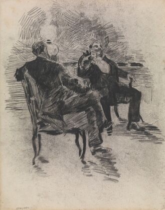 Two Gentlemen Smoking