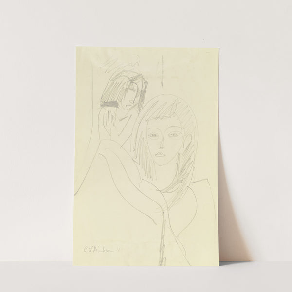 Two girls (ca. 1912) by Ernst Ludwig Kirchner