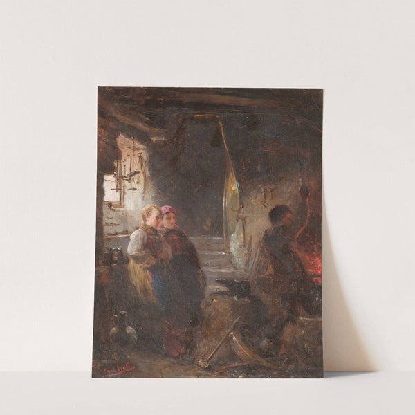 Two girls at the blacksmithFokker&#039;s Parasol-Eendekker&#039; by Reijer Stolk