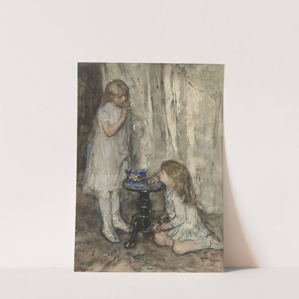 Two Girls Blowing Bubbles by Jacob Maris