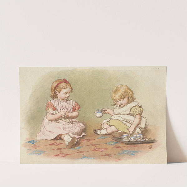 Two Girls Playing by Robert Barnes