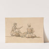 Two Girls Seated by Paul Sandby