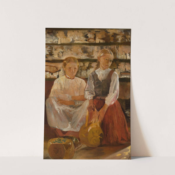 Two girls with a pitcher (1885) by Jacek Malczewski