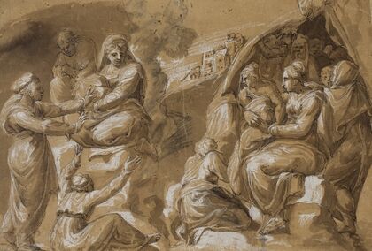 Two groups of women and men