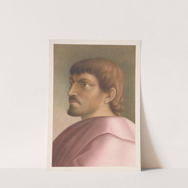 Two heads from the fresco of the Tribute Money (1861) by Storch & Kramer