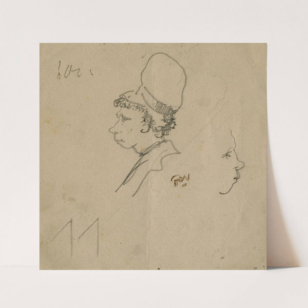 Two heads of boys by Floris Verster