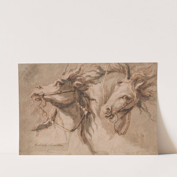 Two Horses&#8217; Heads by John Michael Rysbrack