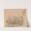 Two Laden Hay Carts With Horses by Paul Sandby