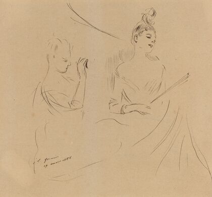 Two Ladies in a Loge