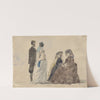 Two Ladies Seated and a Couple Walking on the Beach (c. 1866) by Eugène Boudin