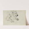 Two lion studies by Théodore Géricault