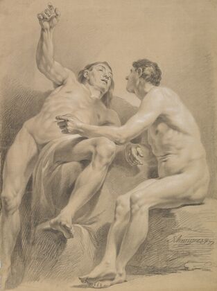 Omslagontwerp voor Tentoonstelling van werken door S. Moulijn (1897)