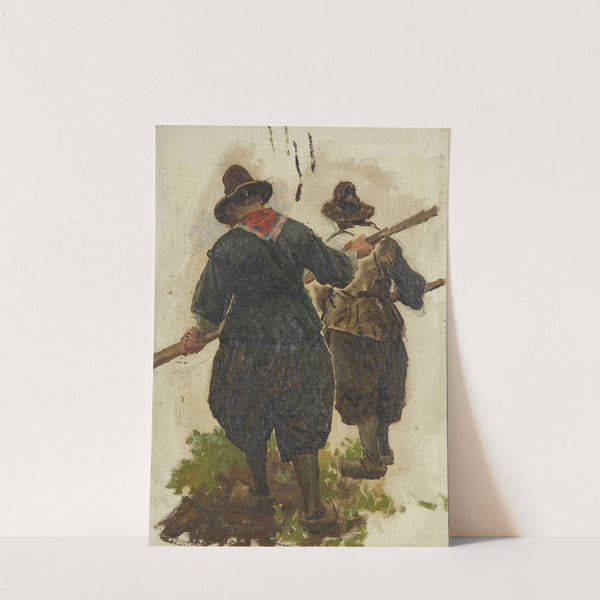 Two Marken bargemen by Petrus van der Velden