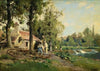 Two Men By A Mill