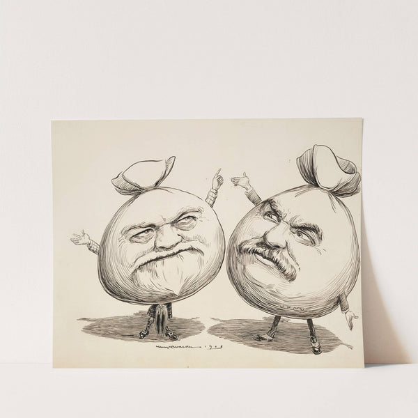 Two men depicted as giant bags of money. (1903) by William Henry Walker