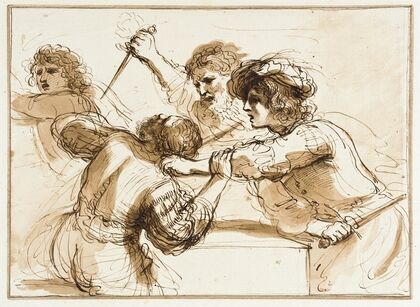 Two Men Killing Amnon while Another Flees (1727 - 1815)