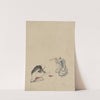 Two men playing a game or gambling, possibly involving dice of some sort (1830-1850) by Katsushika Hokusai