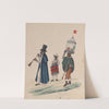 Two musicians and a man carrying on his head a rooster in cage by Francisco Fierro