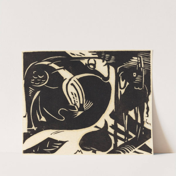 Two Mythical Animals (Zwei Fabeltiere) (1914) by Franz Marc