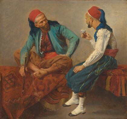 Two North Africans conversing