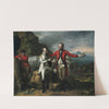 Two Officers and a Groom in a Landscape (1777) by Benjamin West
