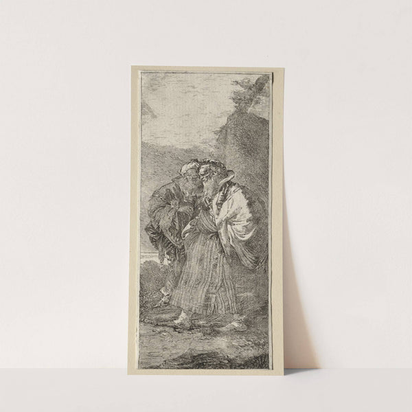 Two Old Men in a Landscape (late 1700s) by Giovanni Domenico Tiepolo