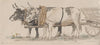 Two Oxen Pulling a Cart