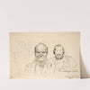 Two Portrait Studies (1881) by August Malmström