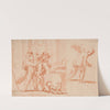 Two Putti Carrying a Third Putto; Another Putto from the Rear by Giulio Carpioni