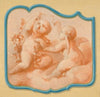 Two putti on clouds