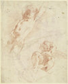 Two putti seen from below