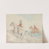 Two Riders Taking a Double Fence by Henry Thomas Alken